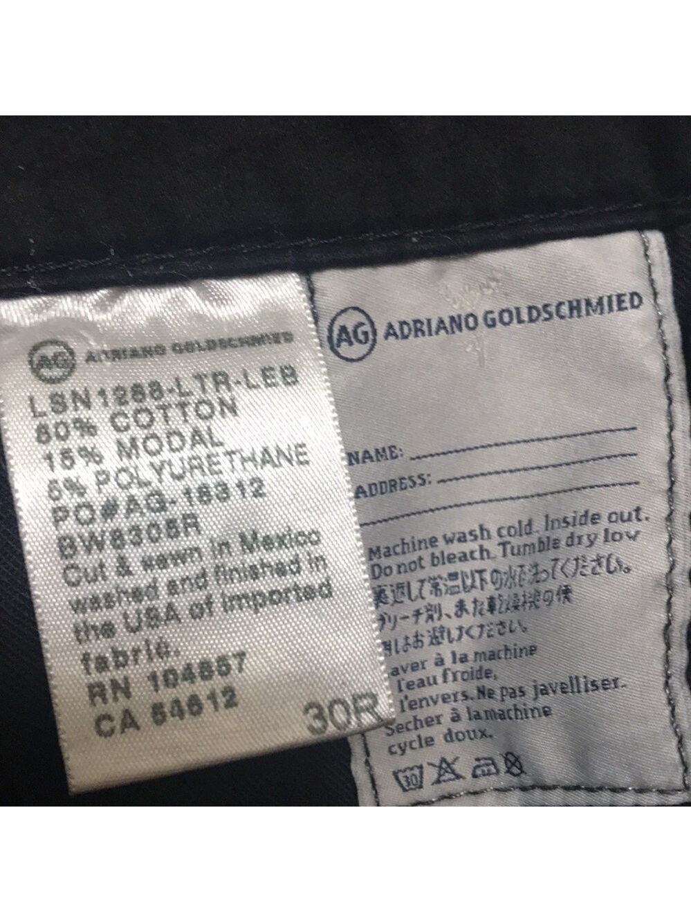 AG Leatherette The Vintage Legging Ankle Jean Size 30R - Picture 12 of 13